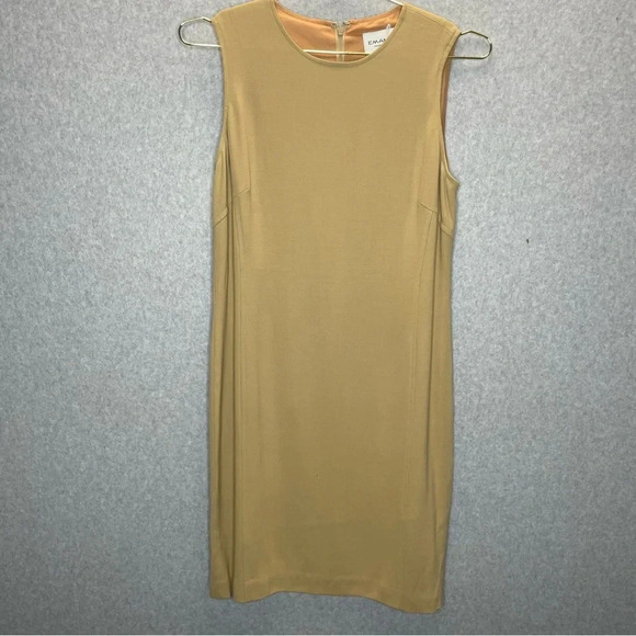 Emanuel Ungaro Wool Blend Nude Sheath Dress NWOT - Picture 1 of 5